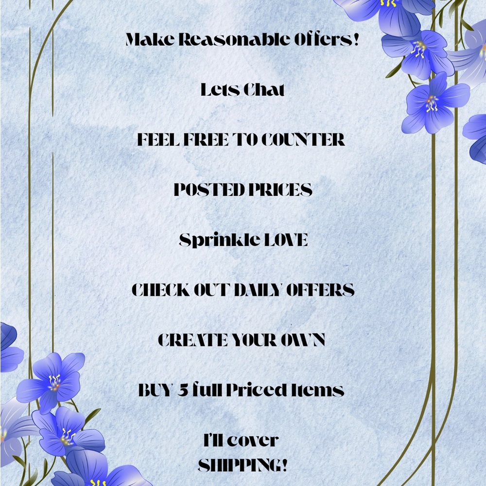 Floral Blue and White Decorative Poster
